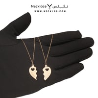 قلادة ذهب ذكري للأصدقاء قلب مكسور (NA.0145)