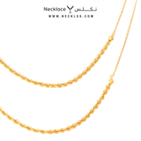 قلادة السلسال المبروم دورين ذهب (NC.0669)