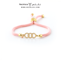 اسوارة ذهب الحلقات بالحبل المبروم، من الذهب الخالص...