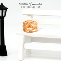 خاتم ذهب لازوردي (RNLZ.0137)