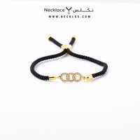 اسوارة ذهب الحلقات بالحبل المبروم، من الذهب الخالص...