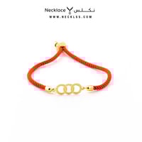 اسوارة ذهب الحلقات بالحبل المبروم، من الذهب الخالص...