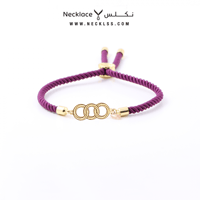 اسوارة ذهب الحلقات بالحبل المبروم، من الذهب الخالص...