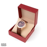 ساعة يد إليمبس رجالية بمينا وسوار جلد بني (WM.0010...