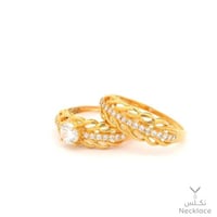 خاتم ذهب لازوردي عيار 21 (RNLZ.0416)