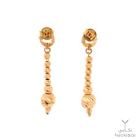 حلق ذهب لازوردي عيار 21 (ERLZ.0004)