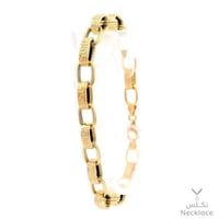 سوارة ذهب عيار 18 بتصميم حلقات متشابكة(SW.5549)