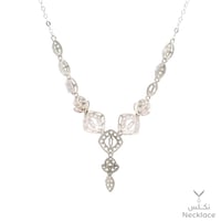 قلادة ذهب أبيض عيار 18 (NC.5691)