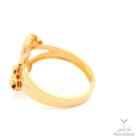 خاتم ذهب لازوردي عيار 21 (RNLZ.0348)