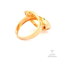 خاتم ذهب لازوردي عيار 21 (RNLZ.0333)