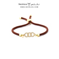 اسوارة ذهب الحلقات بالحبل المبروم، من الذهب الخالص...