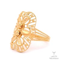 خاتم ذهب لازوردي عيار 21 (RNLZ.0340)