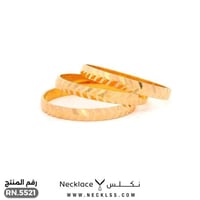 دبلة ذهب ثلاتية انيقة عيار 21 (RN.5521)