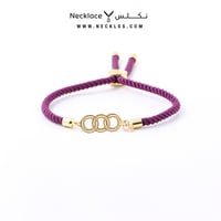 اسوارة ذهب الحلقات بالحبل المبروم، من الذهب الخالص...