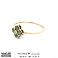 خاتم ذهب عيار 18 لمسة كلاسيكية لون زيتي فاخر (RN.5...