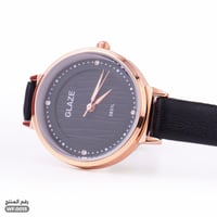 ساعة يد جليز جلد أسود للنساء (WF.0015)