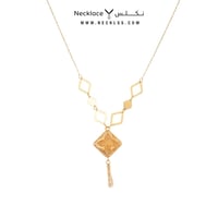 قلادة ذهب تصميم ناعم عيار 21 (NC.5855)