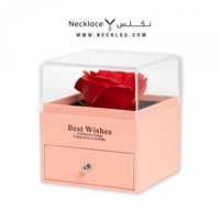 صندوق هدية مع ورد لون وردي (BX.008)