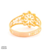 خاتم ذهب عيار 21 تصميم زهرة عصرية (RN.5697)