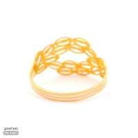 خاتم ذهب عيار 21 تصميم زخرفي بنقوش فريدة (RN.5687)