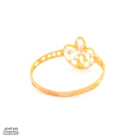 خاتم ذهب عيار 21 تصميم مفتوح واطار ذهبي فاخر (RN.5...
