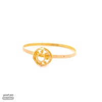 خاتم ذهب عيار 21 تصميم دائري بسيط وانيق (RN.5840)