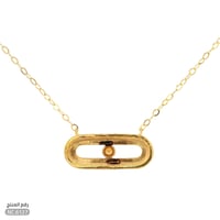 قلادة ذهب عيار 21 تصميم بيضاوي ناعم (NC.6127)