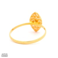 خاتم ذهب عيار 21 تصميم بيضاوي متشابك فريد (RN.5716...