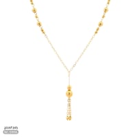 قلادة ذهب عيار 21 تصميم كرات ذهبية فخمة (NC.5956)