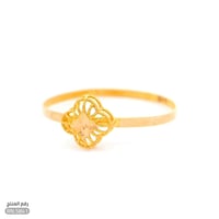 خاتم ذهب عيار 21 تصميم بسيط وفاخر (RN.5841)
