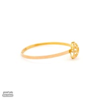 خاتم ذهب عيار 21 تصميم دائري بسيط وانيق (RN.5840)