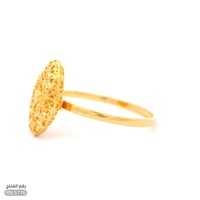 خاتم ذهب عيار 21 تصميم بيضاوي متشابك فريد (RN.5716...