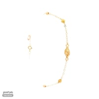 سوارة ذهب عيار 21 تصميم اسطواني فريد (SW.5634)