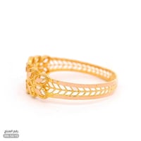 خاتم ذهب عيار 21 تصميم فراشة رقيقة (RN.5619)