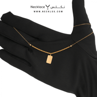 قلادة سبكة الورد بالسلاسال المبروم ذهب (NC.0047)