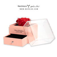 صندوق هدية مع ورد لون وردي (BX.008)