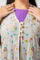 جلابيه بنفسجية مطرزه ألوان راقية