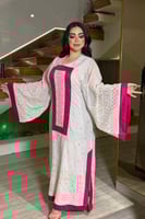 جلابية أرجـوان - رمادي