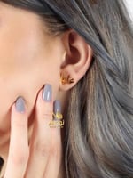 حلق بالاسم مع زركون