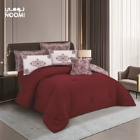 مفرش ديلارا المطرز بالكامل مايكروفايبر نفرين 7 قطع