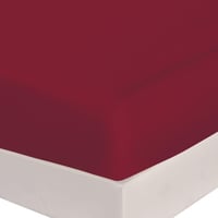 مفرش روزي مايكروفايبر نفر ونص 5 قطع-أحمر مشجر