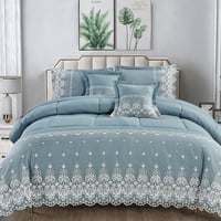 مفرش الدانتيل الفاخر نفر ونص 4 قطع