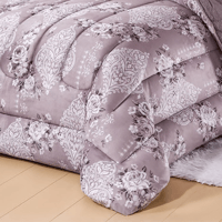 مفرش بيلارا الشتوي مشجر مخمل فرو نفرونص 5 قطع