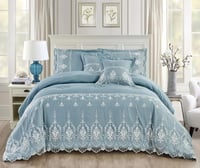 مفرش الدانتيل الفاخر نفر ونص 4 قطع