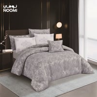 مفرش ديلارا المطرز بالكامل مايكروفايبر نفرين 7 قطع