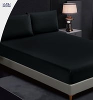 طـقـم شـرشـف 2 قـطـعة مـفـرد ونـص- اسود