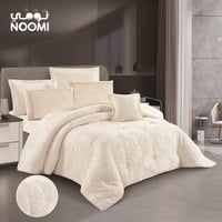 مفرش كراون مايكروفايبر مطرز نفرواحد (نفرونص) 5 قطع