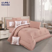 مفرش ريمي منفوخ مايكروفايبر وجهين | نفرين 8 قطع