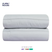 مفرش جومانا مايكروفايبر فندقي نفرونص 5 قطع رصاصي