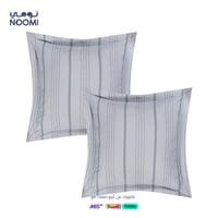 مفرش جومانا مايكروفايبر فندقي نفرين 8 قطع رصاصي غا...